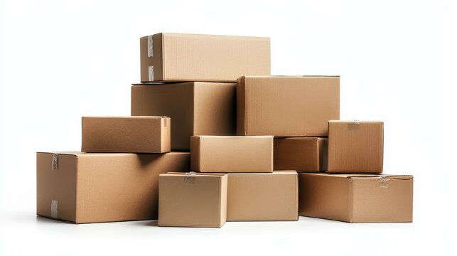 A large assortment of cardboard boxes in different sizes, ideal for shipping, storage, and moving needs.