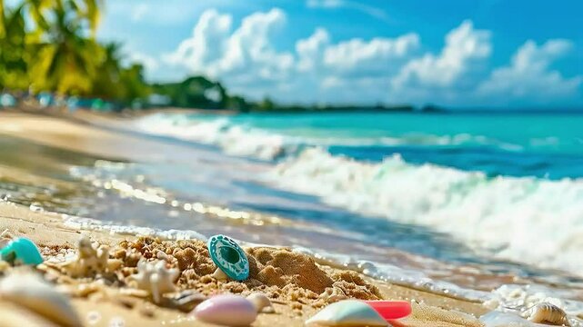 shells on a beach