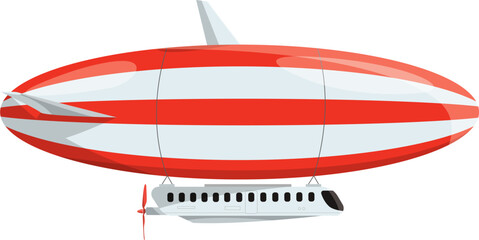 Retro airship cartoon icon. Flying zeppelin symbol © ONYXprj