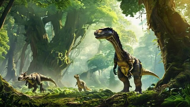 Magical Dinosaurs Guard the Ancient Forest