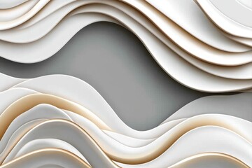 Abstract brushstrokes in buttercream tones, forming gentle waves on a grey background