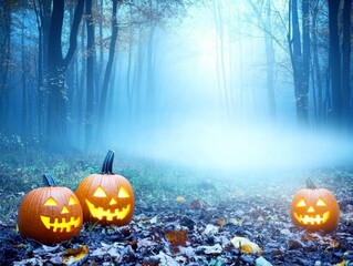 A spooky Halloween family pumpkin carving session in the backyard with kids designing scary faces