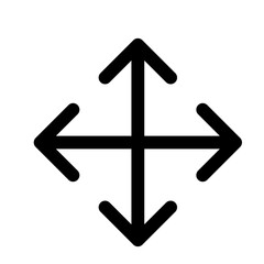 Diverging cross arrow