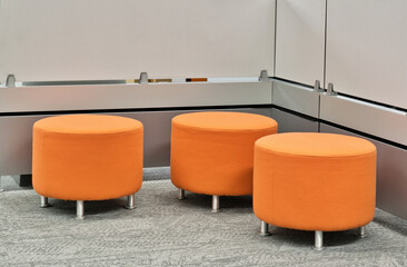 Office furniture ottoman lounge seating chairs decor ergonomic design.	