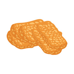 Delicious Traditional Indonesian Food Tempeh Soybean Vector