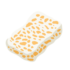 Delicious Traditional Indonesian Food Tempeh Soybean Vector