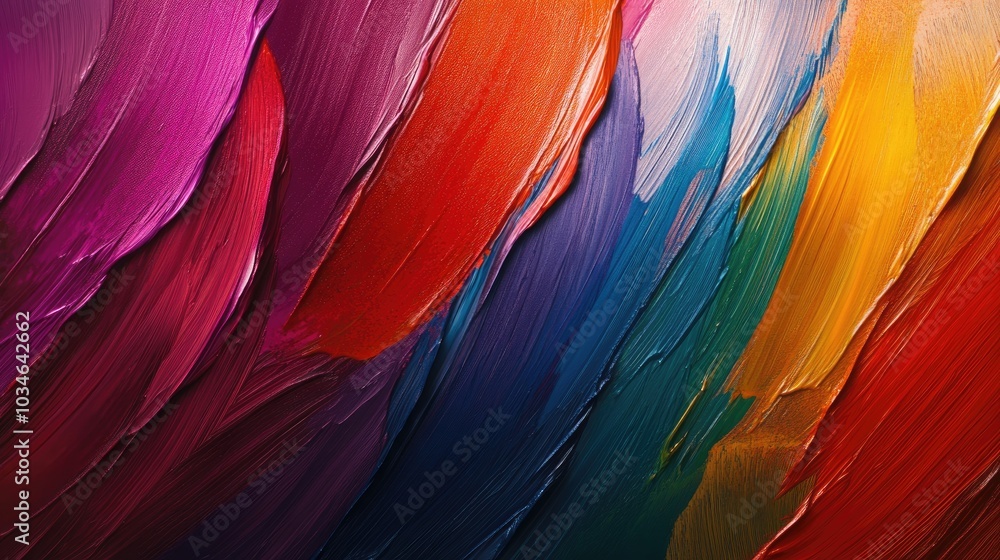 Poster dynamic textured brush strokes in a rich assortment of colors perfect for creating backgrounds and a