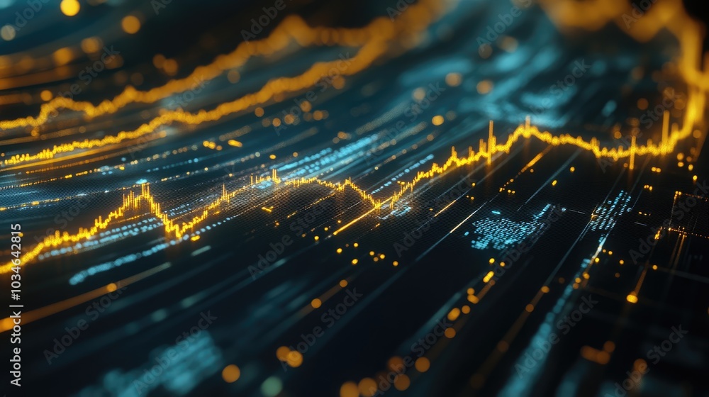 Poster charts and graphs on a display showcase exchange trading with data analysis and seo highlighted by l