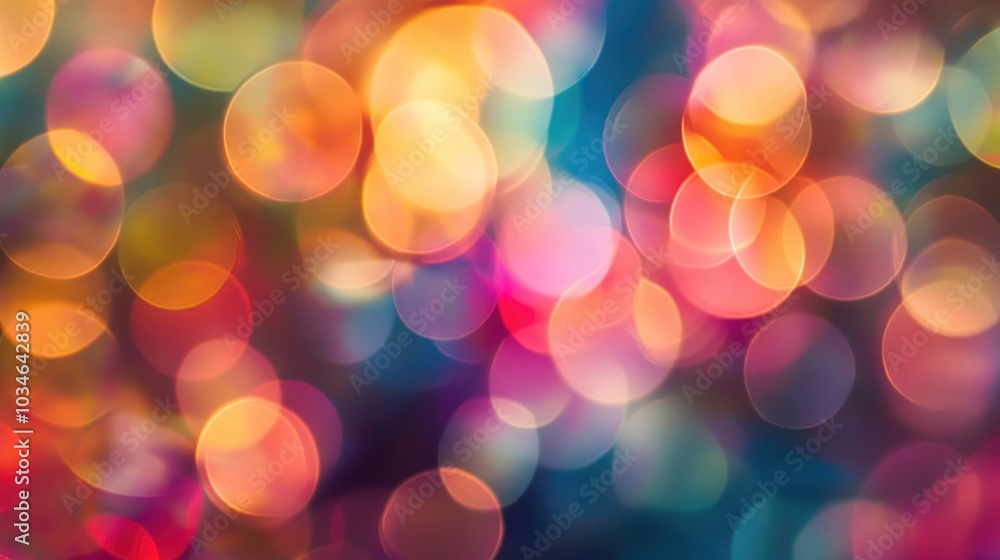 Poster colorful abstract defocused circular background banner ideal for festive occasions with space for te