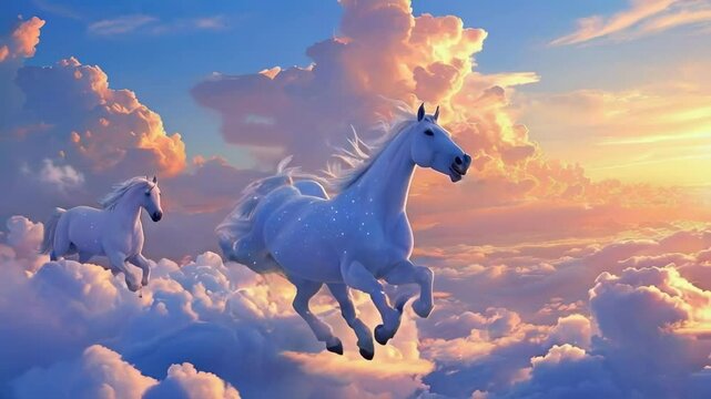 Flying Horses in the Glittering Cloud Country