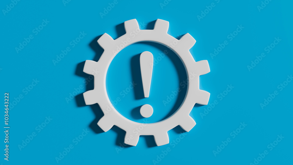 Aufkleber three-dimensional exclamation mark backgrounds.3d rendering
