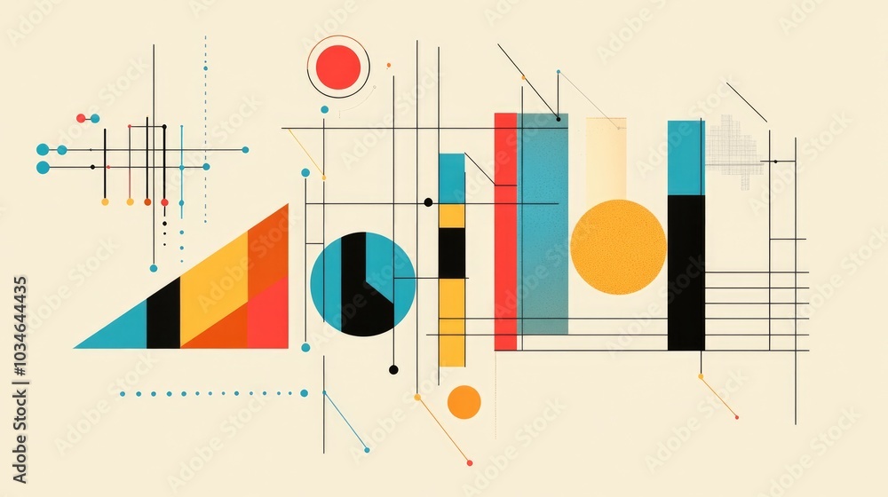 Aufkleber minimalist design combining vintage and modern elements for data analytics concept