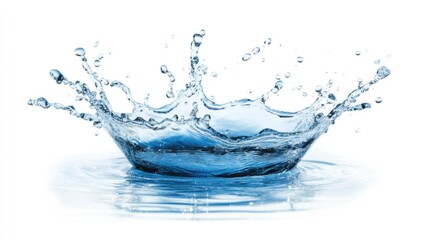 Isolated water splash on a white background