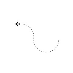 Line route airplane vector