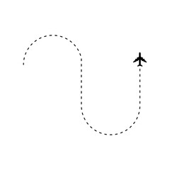 Line route airplane vector