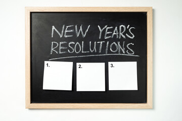 Blank New Year Resolutions Board