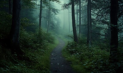 Obraz premium Beautiful path in the forest