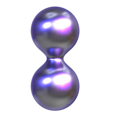 y2k abstract geometry 3d icon illustration