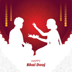 Happy bhai dooj beautiful celebration card background