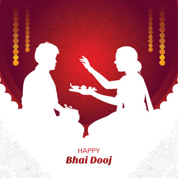 Happy bhai dooj beautiful celebration card background