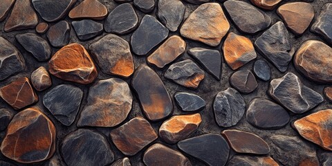 Natural stone mix featuring shades of brown and black, ideal for kitchen designs, wall and floor tiles, and interior-exterior home decor