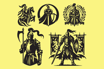 knight vector silhouette