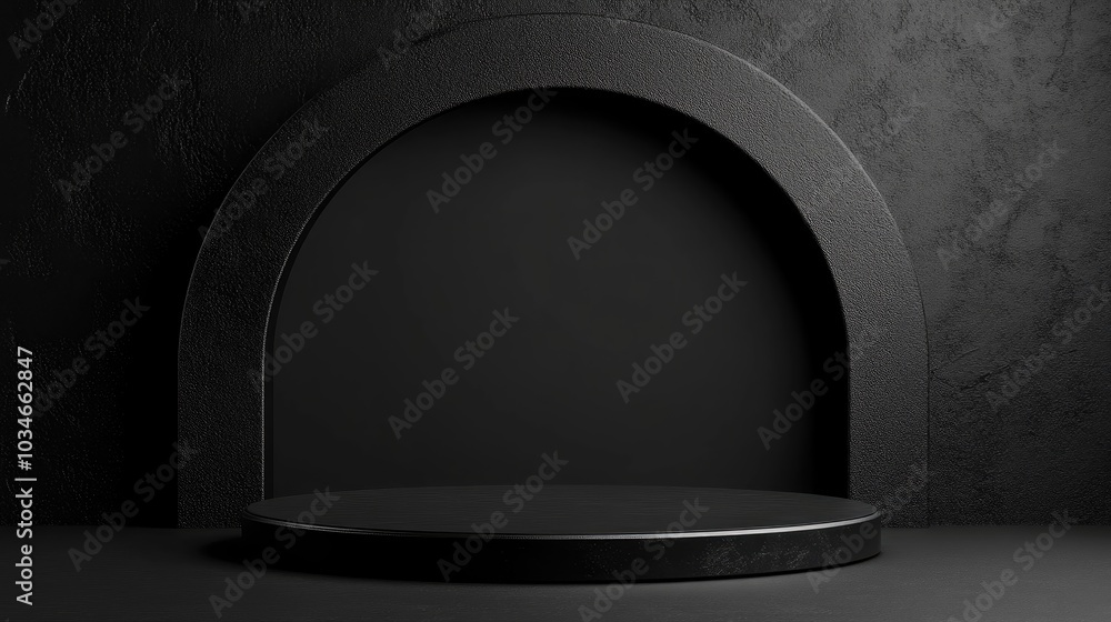 Aufkleber geometric cylinder podium with a minimal abstract background for festive presentations 3d rendering 