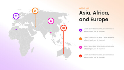 Modern World Map Template for Geographic Data Visualization © Antstheme
