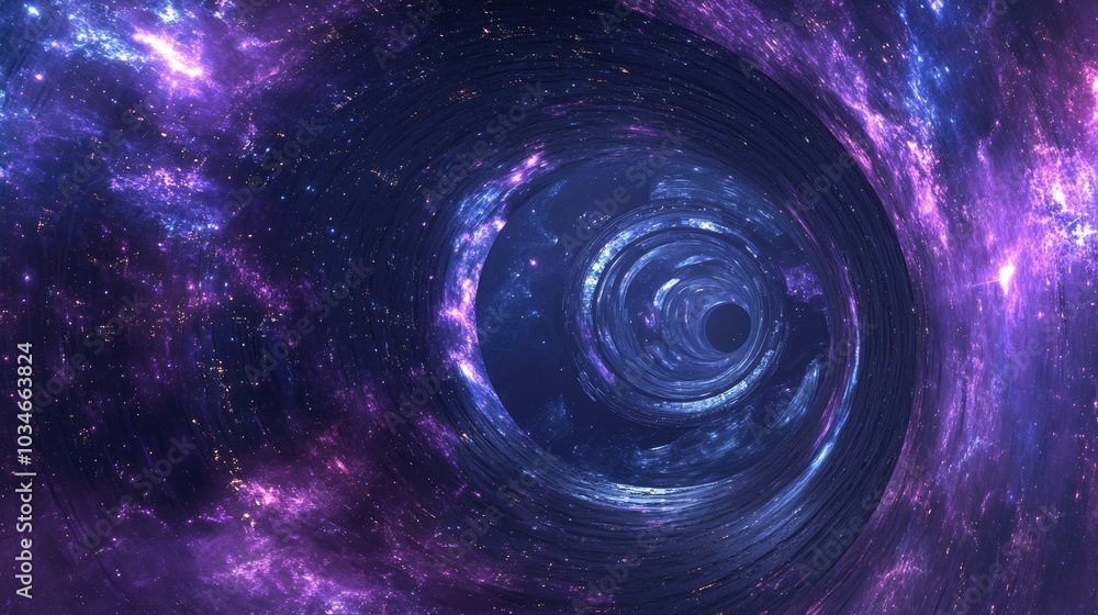 Poster abstract science fiction concept background featuring time travel and outer space in a 3d cartoon re
