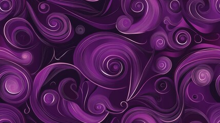 Purple Swirled Seamless Background Pattern 21