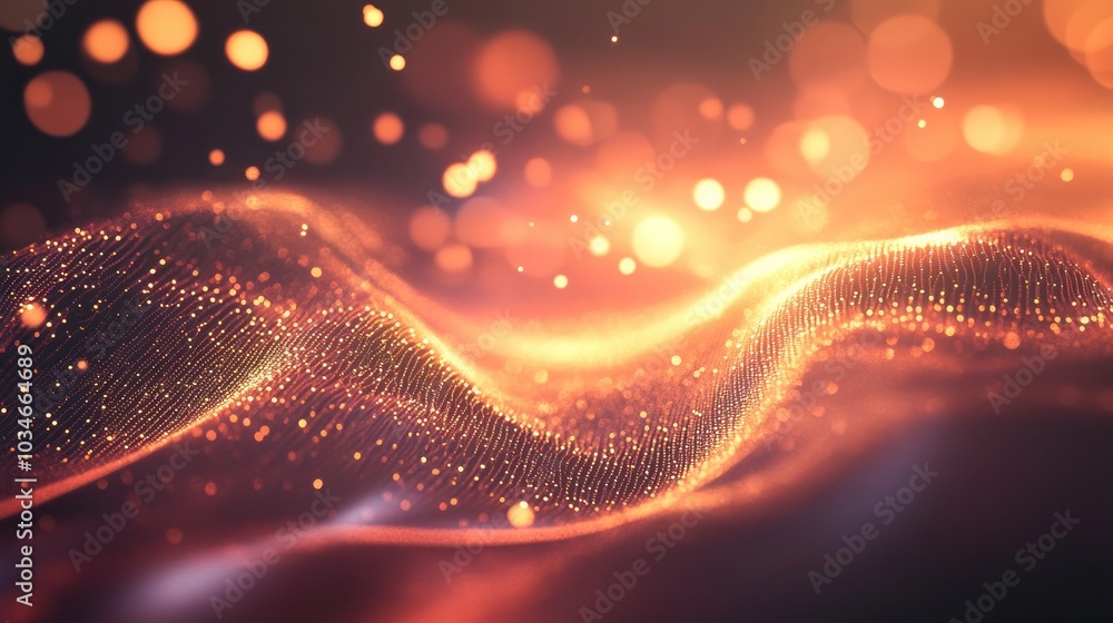Poster 3d illustration of an abstract digital light background in a cartoon rendering style
