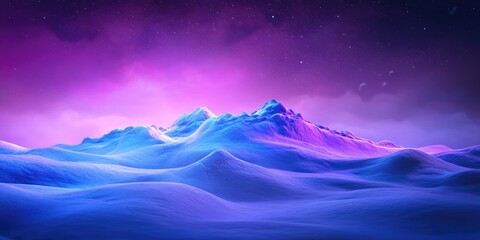 Winter scene featuring heavy snowfall on a large hill with panoramic views of the surrounding landscape An ideal location for nighttime stargazing experiences