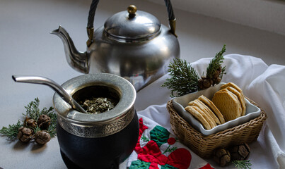 Christmas afternoon in South America with mate and cookies.