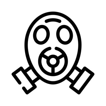 recommend clip art: Gas Mask line icon