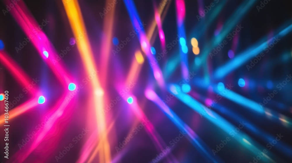 Poster multicolored abstract background featuring laser light for design and pattern creation