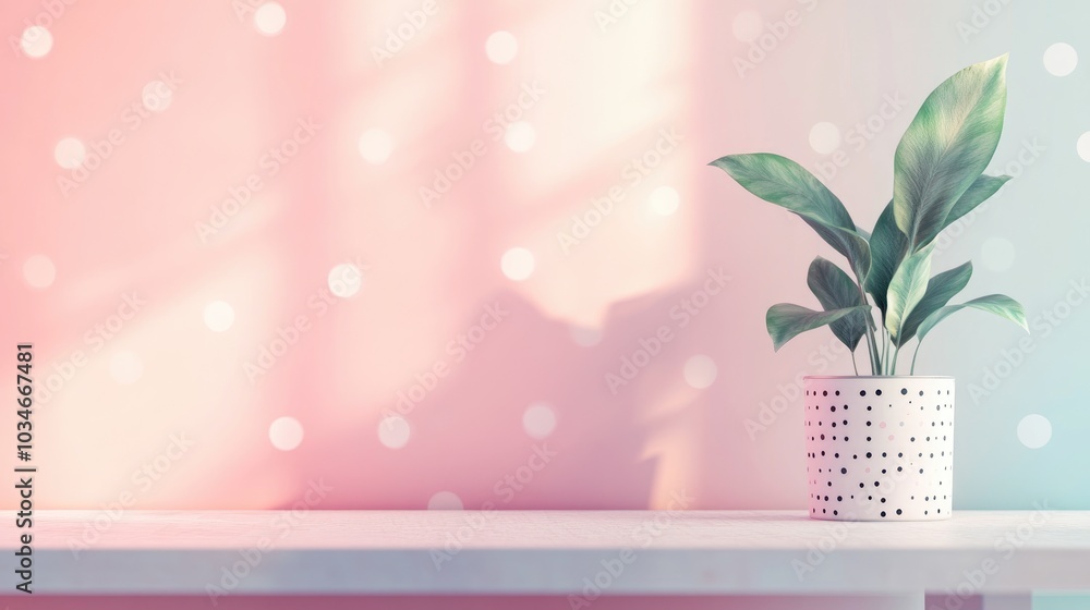 Poster 3d rendering of a studio room with a blurred background featuring a soft gradient pastel design and 