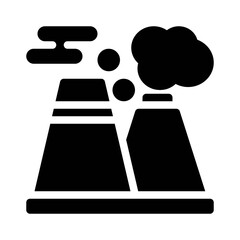 Coal Power Plant glyph icon