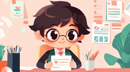 Portrait of a candidate during a job interview while submitting a resume representing job application concepts