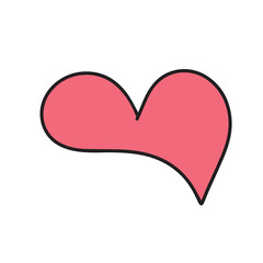 hand drawn line heart love element stock. brush love on valentine element stock. popular heart