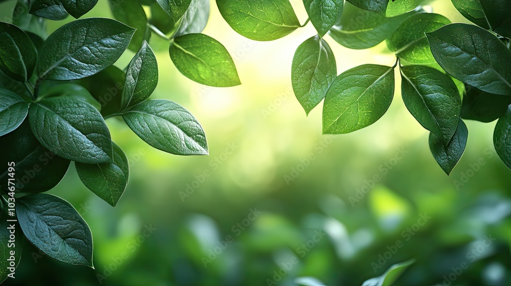 Poster serene nature based image featuring elegant elements lush greenery and ample copy space for your tex