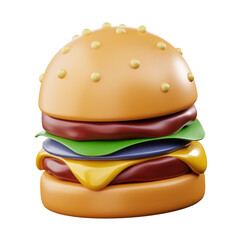 Burger 3D Illustration