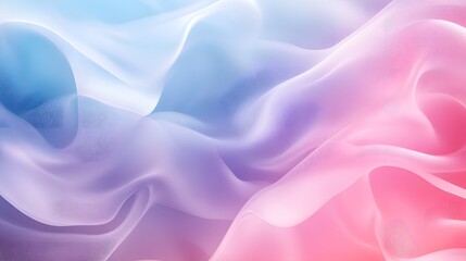 Abstract curves and waves blending into soft translucent layers with flowing motion