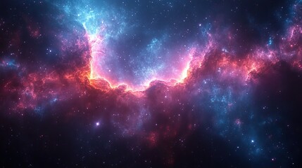Fototapeta premium stunning space inspired wallpaper featuring mesmerizing color gradient perfect as background for online meetings video calls or virtual events adding touch of cosmic elegance.image