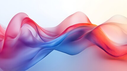 Obraz premium Fluid motion of abstract curves and waves blending softly into translucent layers