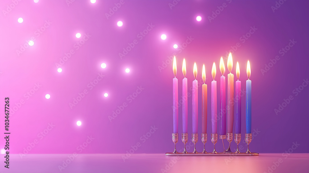 Aufkleber conceptual design for hanukkah with placeholder for text