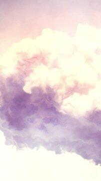 nubes tornasol rosa y violeta para redes, representacional en vertical
