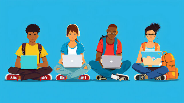 Digital learning companions,.generated by AI.
