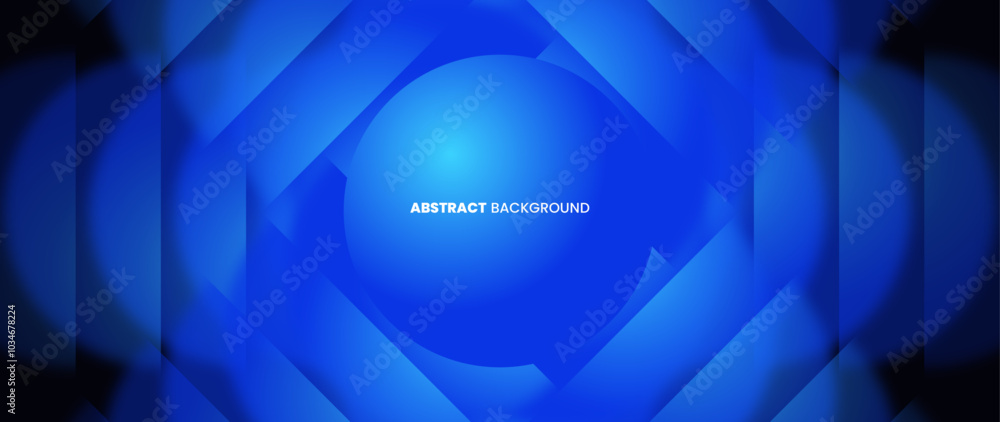 Poster abstract gradation background with overlapping circle patterns in blue gradation color is unique and