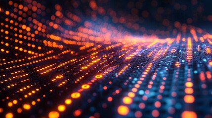 Obraz premium Organic Glowing Interface Pattern Background