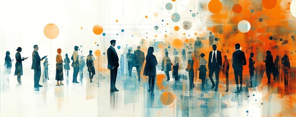 Engaging illustration of Human Resources Development holding training workshops, showcasing staff promotion paths within an organization for building strong leadership